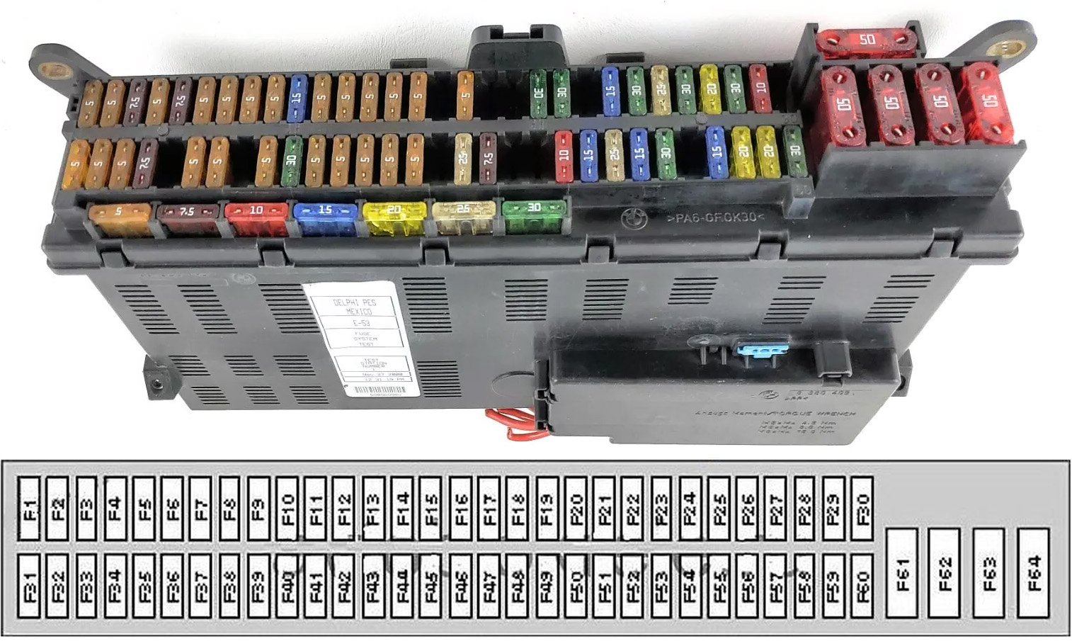 bmw x5 e53 fuse box diagram
