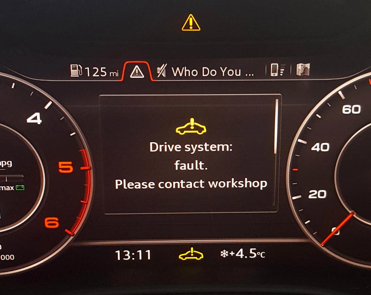 drive system malfunction audi